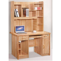 Bàn học gỗ tự nhiên tại nhà liền giá sách BGK30