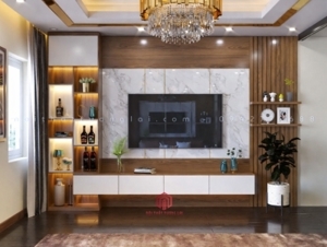 Bàn học góc đẹp có giá sách BH6803