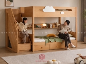 Bàn học góc đẹp có giá sách BH6803