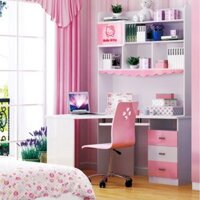 Bàn học góc liền tủ hình Hello Kitty BH204