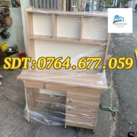 BÀN HỌC HỌC SINH GỖ OKAL- BÀN HỌC GIÂ RẺ- TẶNG HÌNH DÁN CHO BÉ