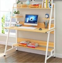 Bàn học khung sắt có giá sách dài 1.2m BSKS19