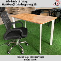 Bàn học , làm việc cách điệu khung ovan , mặt gỗ ghép cao su chống nước , bảo hành 12 tháng