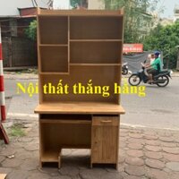 Bàn học liền giá sách gỗ cao su