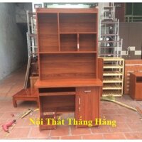 Bàn học liền giá sách gỗ công nghiệp