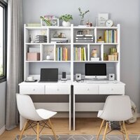 Bàn học liền giá sách gỗ công nghiệp cao cấp