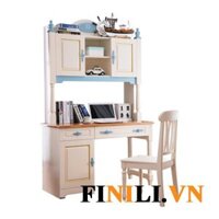 Bàn học liền giá sách gỗ tự nhiên hiện đại FNL-7289