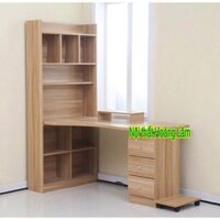 Bàn học liền giá sách mẫu mới