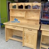 bàn học liền kệ gỗ tự nhiên-bàn học sinh giá rẻ-bàn học gỗ chất lượng