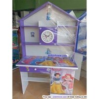 Bàn học liền kệ sách  nhựa Đài Loan màu tím