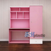 Bàn học nhựa đơn Trẻ Em kết hợp Giá sách, Tủ, Kệ / SHplastic BH03