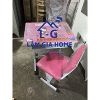 BÀN HỌC SINH CHÂN SẮT MÀU HỒNG CHO BÉ - MÀU HỒNG [BỘ]