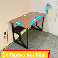 Bàn học sinh chân U4 thường, bàn làm việc không kệ sách, chân thép sơn tĩnh điện,mặt bàn MDF 15mm