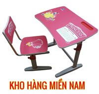 Bàn học sinh cho bé gái mặt bàn nghiêng 3 cấp Hòa Phát BHS 20-03 màu hồng KHUYẾN MÃI