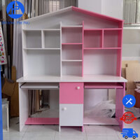 Bàn học sinh đôi dành cho 2 bé gái - Bàn học đóng tại xưởng chắc chắn bền đẹp