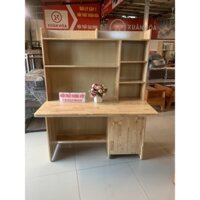 Bàn học sinh Gỗ Cao Su Tự Nhiên Kèm giá sách lửng có tủ( Ko ghế)