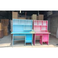 BÀN HỌC SINH GỖ ÉP MÀU XANH CHO BÉ TRAI-CÓ KỆ SÁCH- BH 1 NĂM