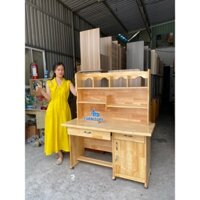 Bàn học sinh gỗ thông ghép tự nhiên 100% y hình thực tế hcm bình dương