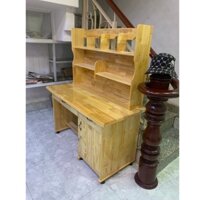 Bàn học sinh gỗ thông tự nhiên đẹp bền có giá sách cho bé giao hàng nhanh hcm,bàn học sinh có kệ sách tiện lợi