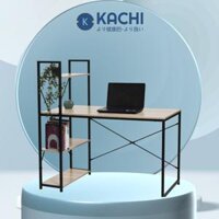 Bàn học sinh kèm kệ sách chuẩn xuất khẩu Kachi - Hàng chính hãng - MK184 đen