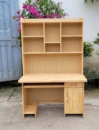 Bàn Học Sinh Liền Giá Sách Gỗ Tự Nhiên 1m TT-BLV331