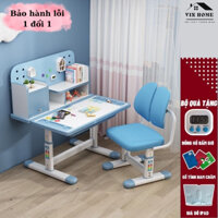 Bàn Học Sinh Thông Minh, Bộ Bàn Học Kèm Ghế Chống Gù, Bàn Học Cho Bé Có Giá Sách Hàng Nhập Khẩu - Nội Thất Vin Home