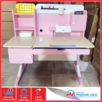 Bàn Học Sinh Thông Minh chống gù VinaKids VN-S05 size 60x120cm (tặng kèm đồng hồ số, chân bàn có bánh xe)