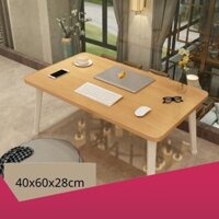 Bàn học sinh viên mini mặt gỗ ngồi bệt, để giường laptop làm việc gấp gọn saf