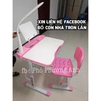 Bàn học thông minh chống cận chống gù siêu bền siêu chắc chắn làm bằng hợp kim không rỉ với hai màu xanh và hồng rất đẹp