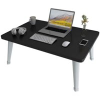 Bàn học thông minh gấp gọn chống trầy sàn Bàn làm việc bệt chống gù lưng thương hiệu HAJI hiện đại 2 màu lựa chọn A154 - Đen cạnh tròn