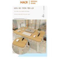 Bàn học thông minh gấp gọn chống trầy sàn Bàn làm việc bệt chống gù lưng thương hiệu HAJI hiện đại 2 màu lựa chọn A154 - Gỗ cạnh tròn