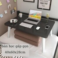 Bàn học thông minh gấp gọn chống trầy sàn Bàn làm việc bệt chống gù lưng thương hiệu HAJI hiện đại 2 màu lựa chọn A154 - Đen cạnh tròn