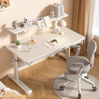 Bàn Học Trẻ Em Bằng Gỗ Nguyên Khối Có Thể Nâng Lên Và Viết Bộ Bàn Ghế Học Sinh Tiểu Học Đa Chức Năng