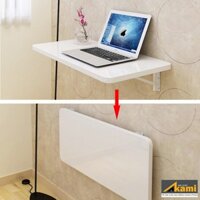 Bàn học trẻ em gấp gọn 40x60 màu trắng bản lề 60kg