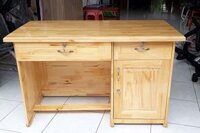 Bàn Học Vi Tính Gỗ Sồi Ghép Thanh BH05