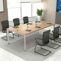 Bàn họp chân sắt 2m4 hiện đại tồn kho thanh lý