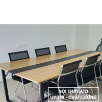 Bàn họp văn phòng 2m4,2m, Bàn làm việc nhóm giá rẻ