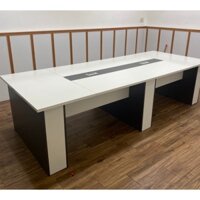 Bàn họp văn phòng 3mx1m2 gỗ MDF chống ẩm, bàn gỗ phòng họp thanh lý