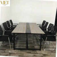 Bàn họp văn phòng chân sắt dài 2m4, 2m . Làm theo yêu cầu
