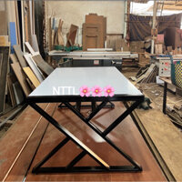 Bàn Họp Văn Phòng Chân X 2m x 1m ( ảnh thật )