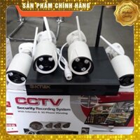 ban Hot- Bộ 4 camera không dây IP chuẩn HD giá rẻ Sale siêu  rẻ