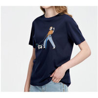 Bán Hush Puppies Nữ 100 Cotton Hoạt Hình Thêu Áo Thun Nữ Tay Ngắn | Hd-21111d