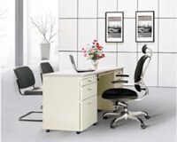 BÀN IKEA 1M4 2 TỦ - BÀN GỖ 1M4 CHÂN SẮT CAO CẤP ĐẸP BENRY BS14H-M