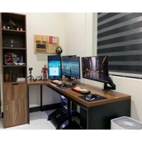 Bàn ikea chữ L hai hộc, Bàn ikea 1 hộc chân sắt , Bảo hành 12 tháng