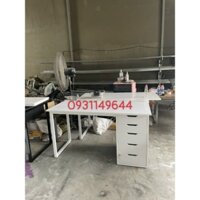 bàn ikea dài 1m4 màu trắng có khoá