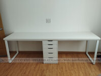 Bàn IKEA Full Trắng 1 Tủ 240x60cm