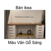 Bàn IKEA gaming vân gỗ đẹp sáng bóng D2000xR600xC750 – IKEA Gaming