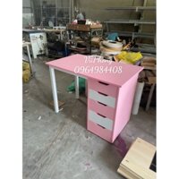 bàn ikea trắng phối hồng