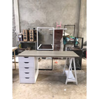 Bàn ikea tủ năm ngăn chân A khung sắt