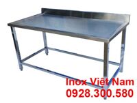 Bàn Inox 1 Tầng Có Gáy BAI-06